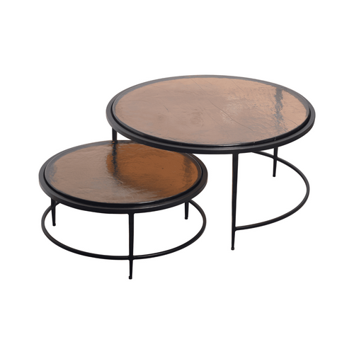 Signature - IGLOO Nestbare salontafel - Zwart - 86x86x46 cm