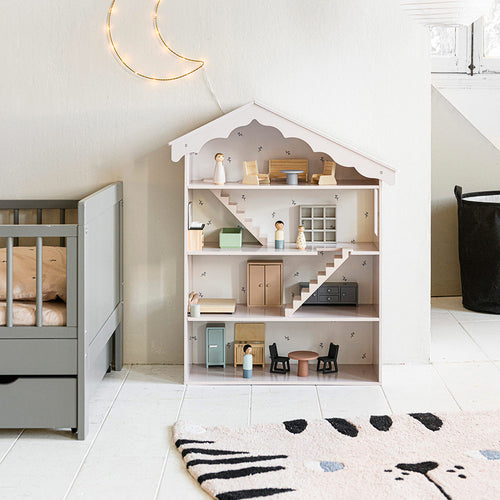 Petite Amélie Retro houten poppenhuis meubels