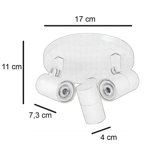 Highlight spot Picollo - 3 lichts - 17  x 11   cm - zwart goud