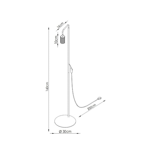 Sollux Lighting Vloerlamp KARBON 1 goud - 30x30x160cm