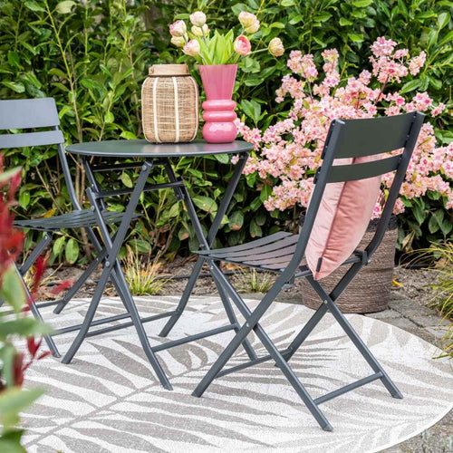 Garden Impressions Bistro tuinset Pisa 3-delig donker grijs
