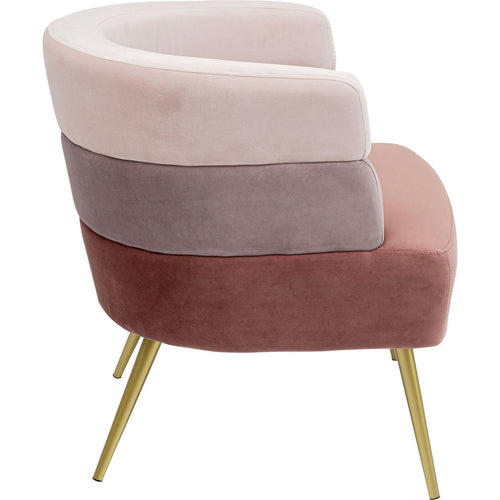 Kare Design Fauteuil Sandwich fluweel roze - vtwonen shop