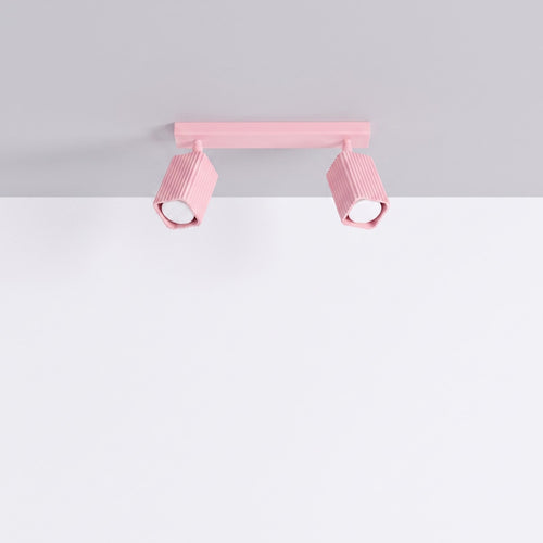 Sollux Lighting Plafondlamp RAYO 2 roze - 30x6x16,5cm