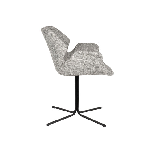 Zuiver Nikki Eetkamerstoelen Met Armleuningen Grijs - Set van 2