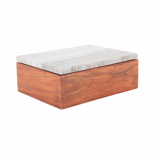 Present Time woonaccessoire Storage Box Acacia Large - bruin - 20x15x7.5cm - vtwonen shop
