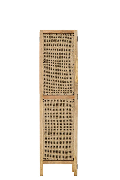 J-Line kamerscherm Rieten Panelen - hout - naturel