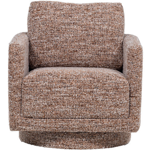 WOOOD draaifauteuil Oska - Melange Stof - Bruin - 64x78x79 - vtwonen shop