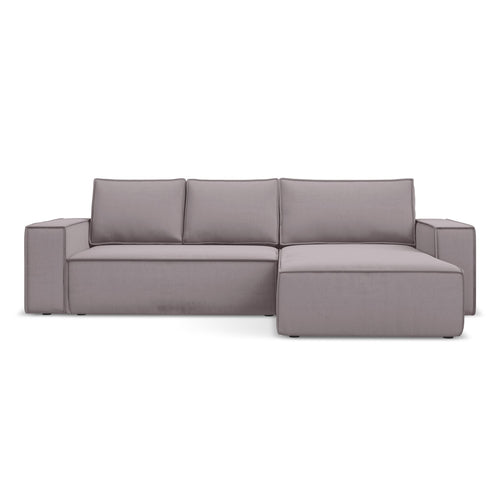 LaMiaSofa hoekbank rechts Livorno - velours - lavendel - 290x185x82