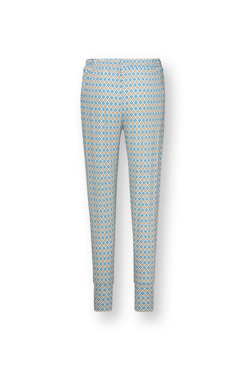 Pip Studio - Bobien Lange pyjamabroek - Dames - Mojo - Blauw - XL - vtwonen shop