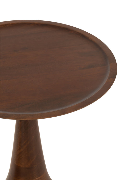 J-Line bijzettafel Paro - hout - bruin/zwart - 2 stuks