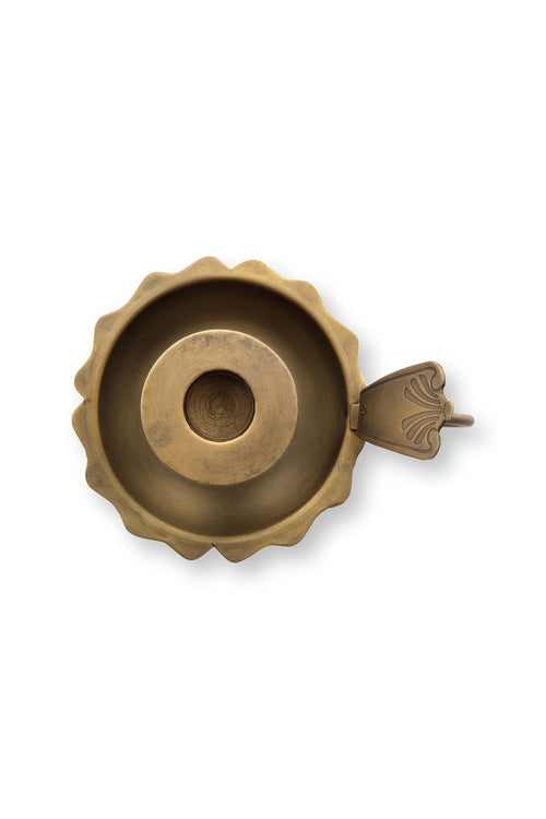vtwonen - Kandelaar - Metaal - Goud - 17x10x8 cm