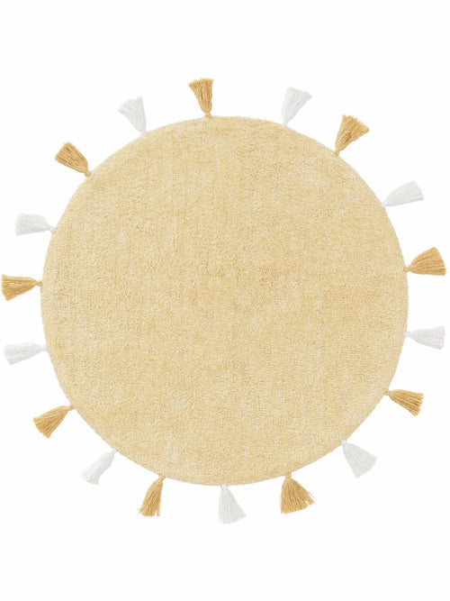 benuta wasbaar kindervloerkleed Malu - geel - ø 100 cm
