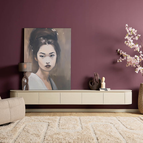 Starfurn Tv-meubel Excellent - Zandkleur Hout - 280x35x30cm