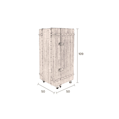 Dutchbone Lico Wijnkast/ Drankkast Hout - Bruin