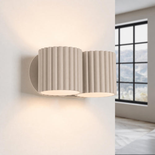 Sollux Lighting Wandlamp AURA 2 taupe G9 - 21x12x10cm