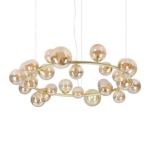 Ideal Lux PERLAGE Bolvormige hanglamp voor plafond, amberkleurig, 25x G9