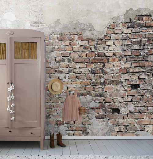 Sanders & Sanders fotobehang stenen muur grijs en bruin - 360 x 270 cm - 600526 - vtwonen shop