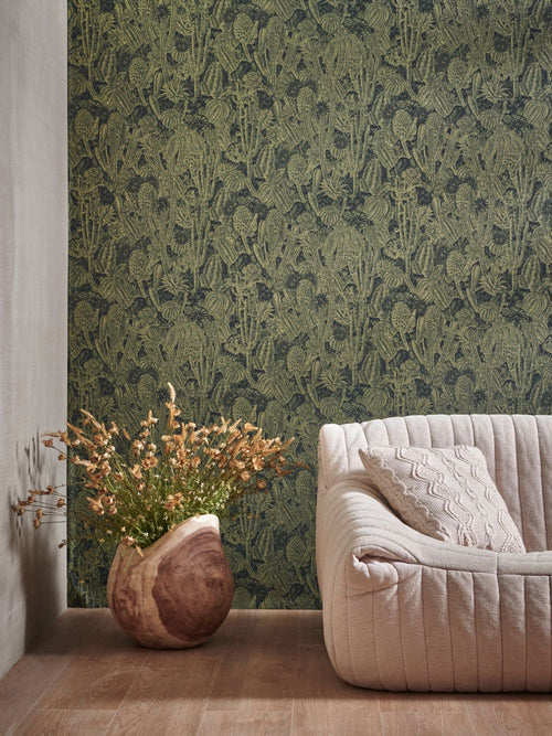 Masureel behang natuurmotief groen - 53 cm x 10.05 m - 630579