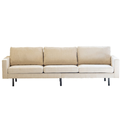 Giga Meubel Bank Florence 4-zits - Stof/Metaal - Beige