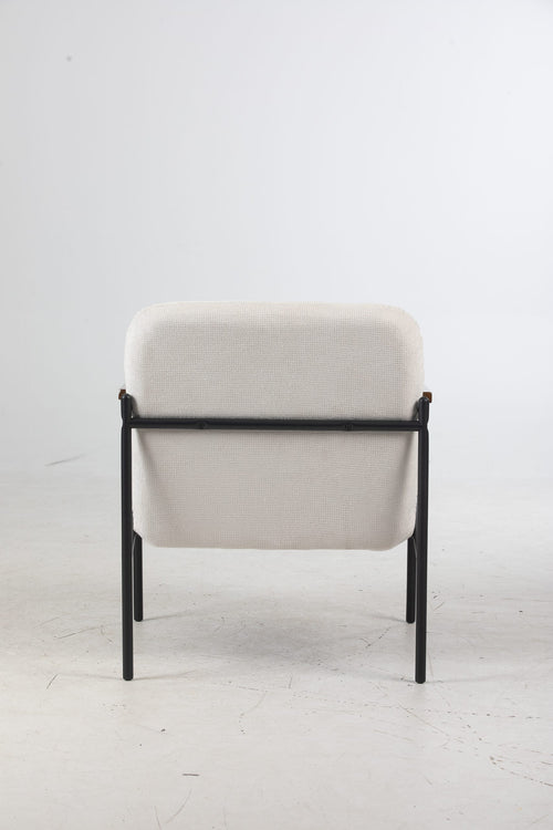 FurniLux Jara Lounge stoel - wit - 68.5x72.5x82 cm - vtwonen shop