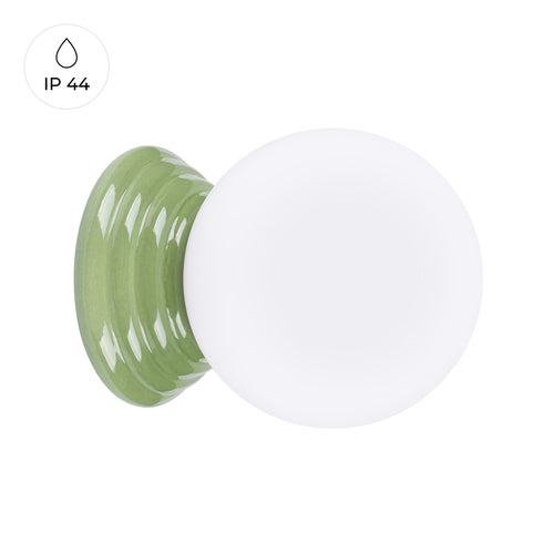 Sollux Lighting Wandlamp ZORI groen IP44 - 12x16x12cm