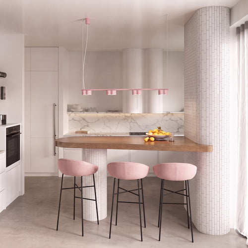 Sollux Lighting Kroonluchter OVIO 4 roze Gx53 - 122x12x208cm