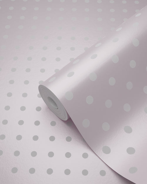 Origin Wallcoverings behang stippen glanzend roze - 53 cm x 10,05 m - 346818 - vtwonen shop