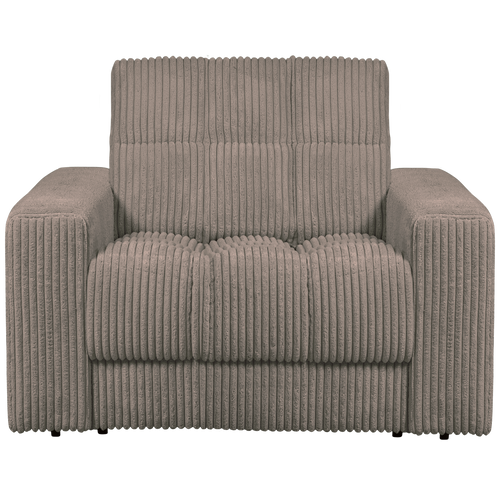 WOOOD fauteuil Second Date - Grove Ribstof - Mud - 78x103x99 - vtwonen shop