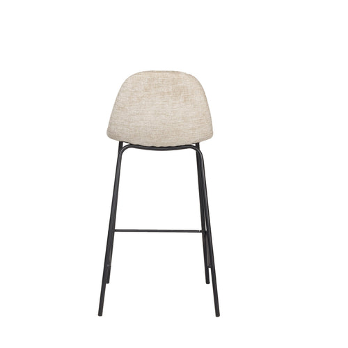 Giga Meubel Barstoel Saar - Stof/Metaal - Beige - Set van 2