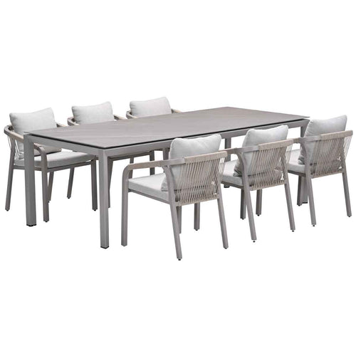 Garden Impressions tuinset Tarera - Skala - taupe - 230x100 cm - 7-delig