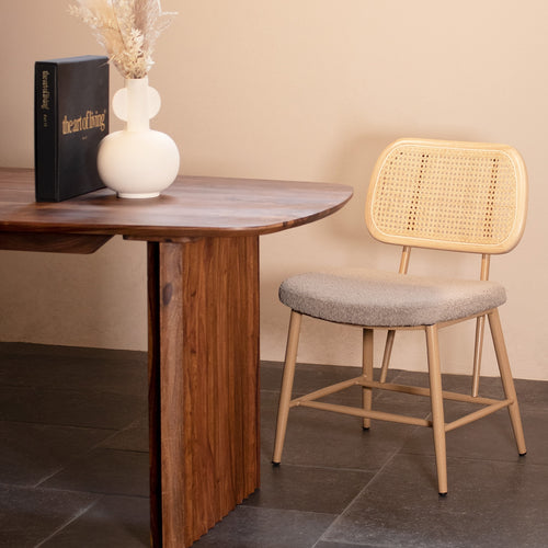 Giga Meubel Eetkamerstoel Nienke - Taupe Stof - Zithoogte 49cm - Set van 2 - vtwonen shop