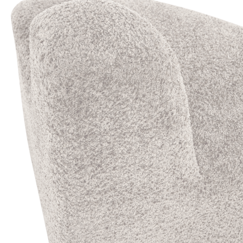 WOOOD eetbank hoek rond rugleuning Mojo Base - Wollig - Ecru - 83x76x76