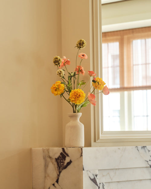 Blooming Good Zijden Boeket  Good FW.02 - Geel - 60 cm. hoogte