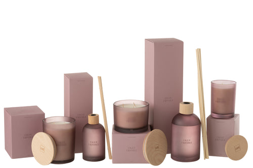 J-Line geurolie + stokjes Accords Essentiels - Figue Frivole - paars - 550 ml - vtwonen shop