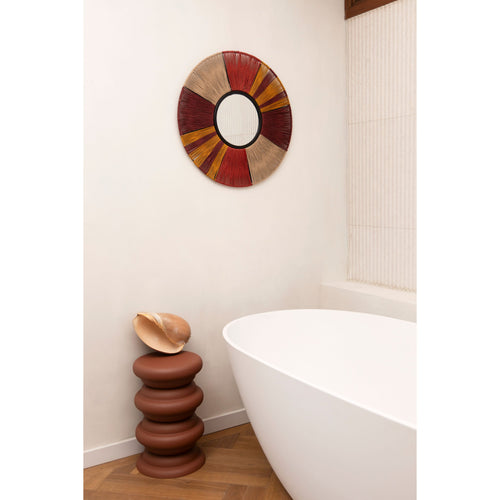 Dutchbone Surya Rope Spiegel/ Wandspiegel Rond 60x60 cm - Multi colour - vtwonen shop