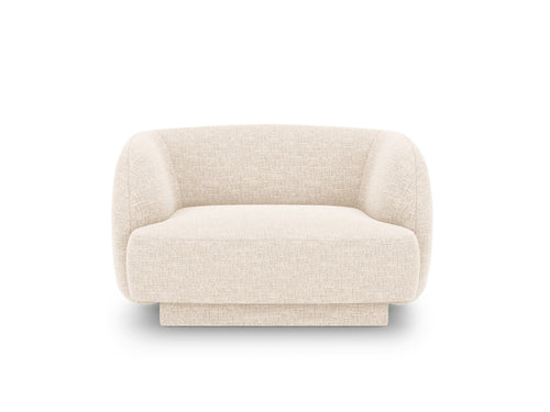 Micadoni Fauteuil Miley chenille, lichtbeige - 90x103x70cm