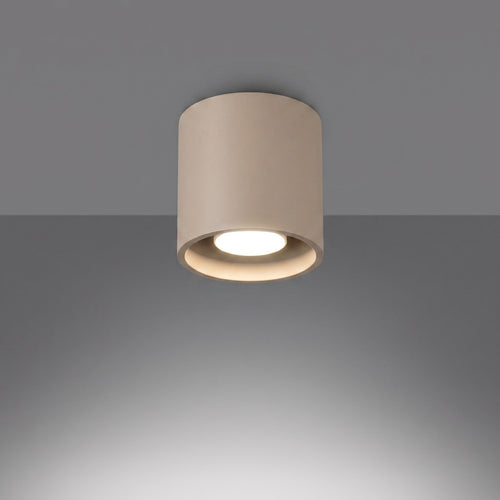 Sollux Lighting Plafondlamp ORBIS 1 taupe - 10x10x10cm