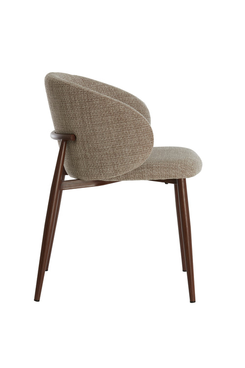 Light & Living eetkamerstoel ALUKO - 56x57x74cm - bruin - Set van 2