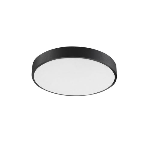 Merano Bedford 40cm Geïntegreerde LED Semi Flush Light Sandy Zwart Aluminium Mat Wit LED 24W 1380Lm 3000K