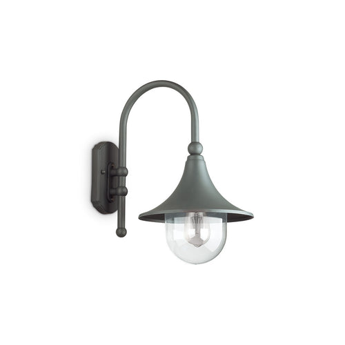 Ideal Lux CIMA - Outdoor Dome Wandlantaarn 1 Licht Antraciet IP43, E27