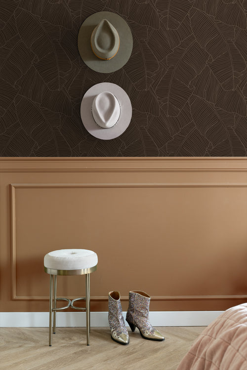 ESTAhome behang bladeren bruin - 50 x 900 cm - 131166 - vtwonen shop