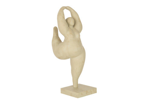 J-Line decoratie Figuur Josephine - polyresin - beige