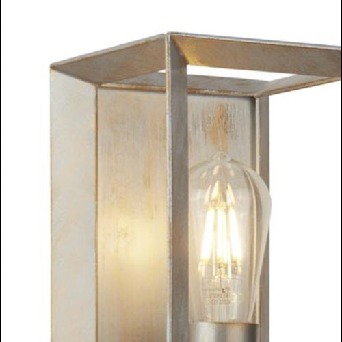 Searchlight Heaton Wandlamp Geborsteld Goud/Zilver Metaal