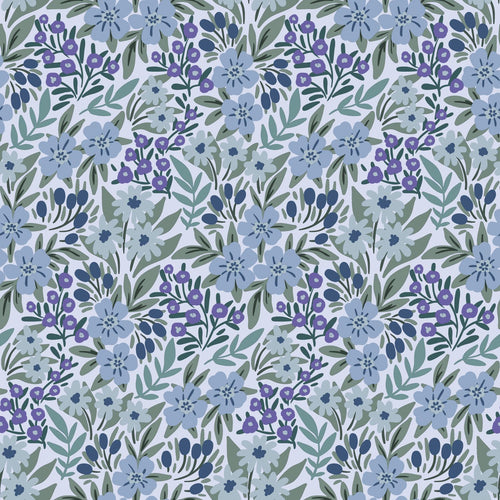 ESTAhome behang bloemen blauw - 50 x 900 cm - 131447 - vtwonen shop