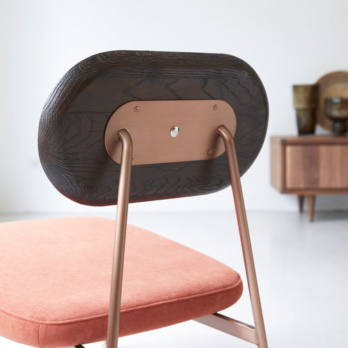 Tikamoon Yutapi - Sienna lage fauteuil van massief eikenhout - Terracotta