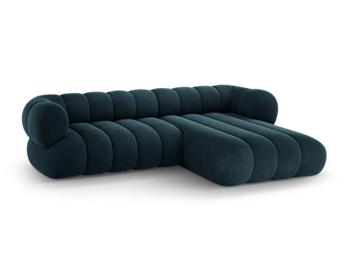 Cosmopolitan Design rechter hoekbank Koge 5-zits, flueel diepe olie - 165x270x70cm