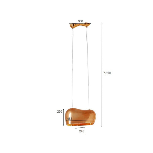 Kare Design Hanglamp Cloud Beam Double 50cm koper