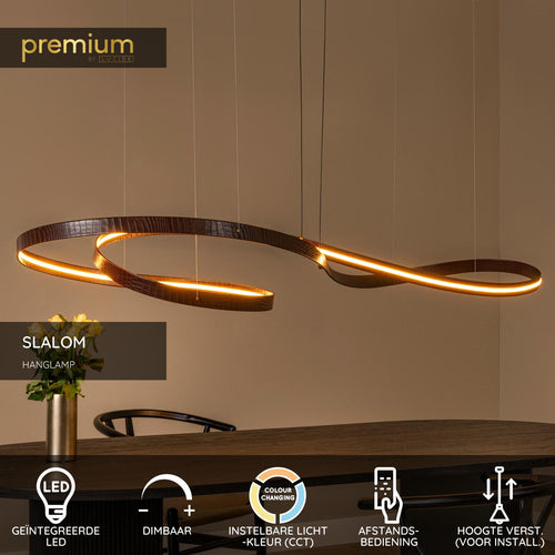 Lucide hanglamp SLALOM - Geïntegreerde LED - Koffie - vtwonen shop