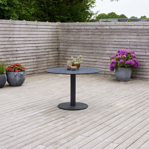 Lisomme Sieb ronde tuintafel zwart - Ø110 cm - vtwonen shop