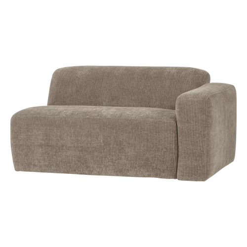 WOOOD 1,5-zits bank arm rechts Mojo Base - Rib - Donkerzand - 74x145x97